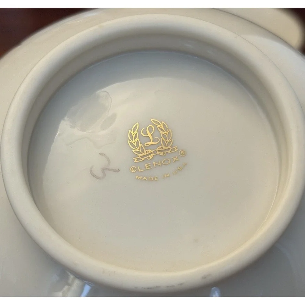 Set of 6 Lenox Holiday Footed Dessert Fruit Bowls 5